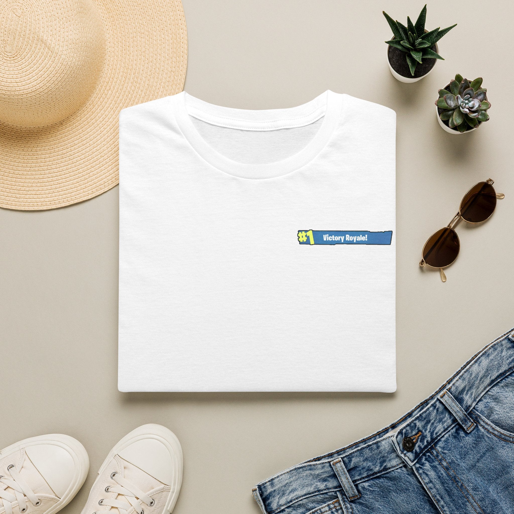Victory Royale T-Shirt — Minimal Gamers' Chest Patch Tee